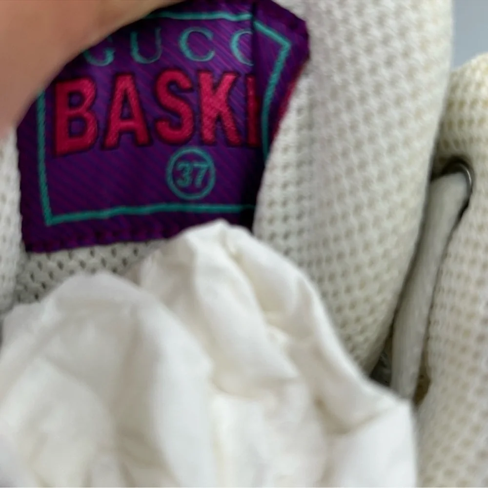 Women’s Gucci basket high top sneakers size 37 made in Italy - Picture 8 of 10